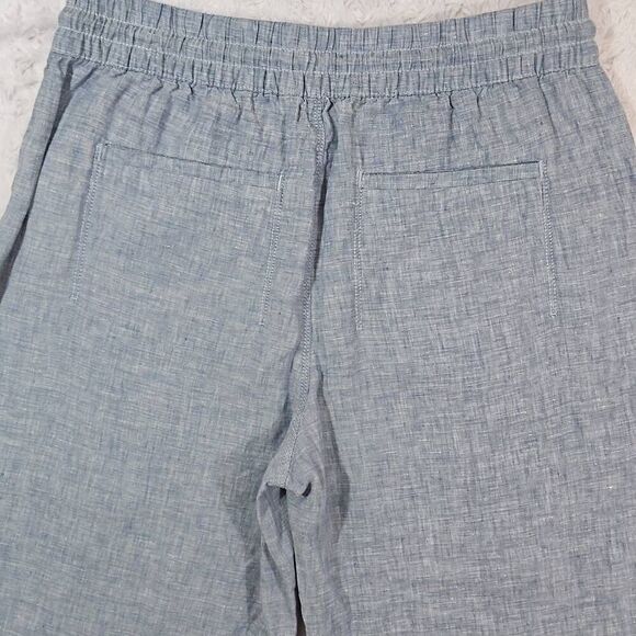 Athleta Linen Lounge Pants Womens Size 8 Tall Retreat Linen Jogger Chambray Blue - Picture 5 of 10